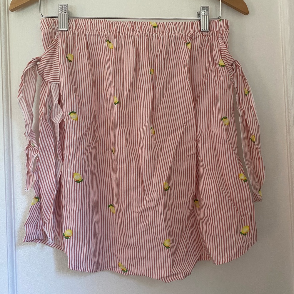 NWOT Peppermint Lemon Stripe Skirt